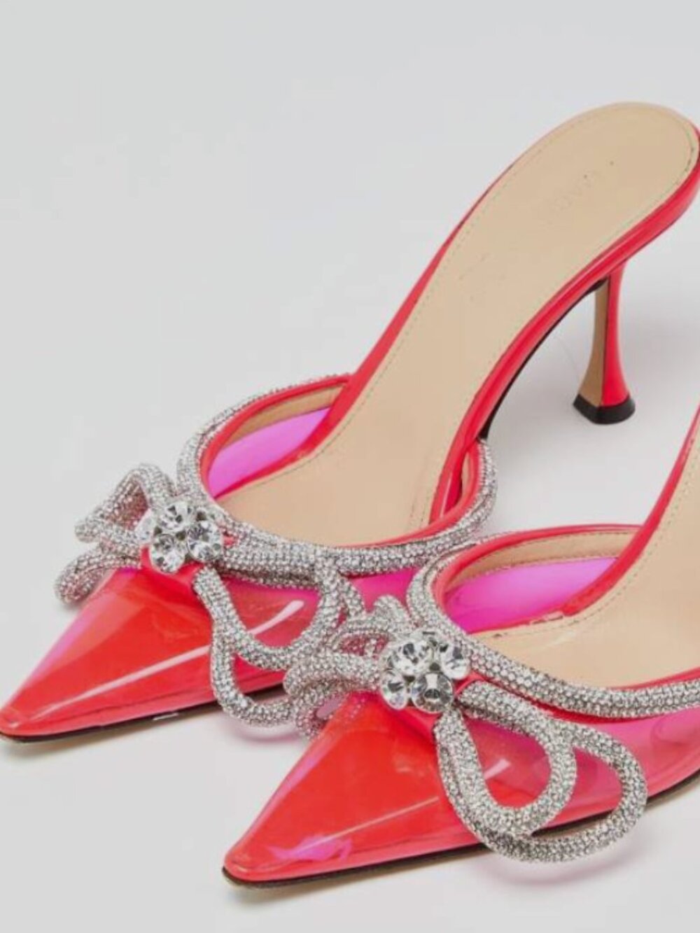 Pink Mach & Mach Double Bow mules SIZE 38 1/2
